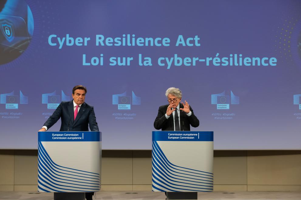Press conference by Margaritis Schinas, Vice-President of the European Commission, and Thierry Breton, European Commissioner, on the Cyber-Resilience Act
