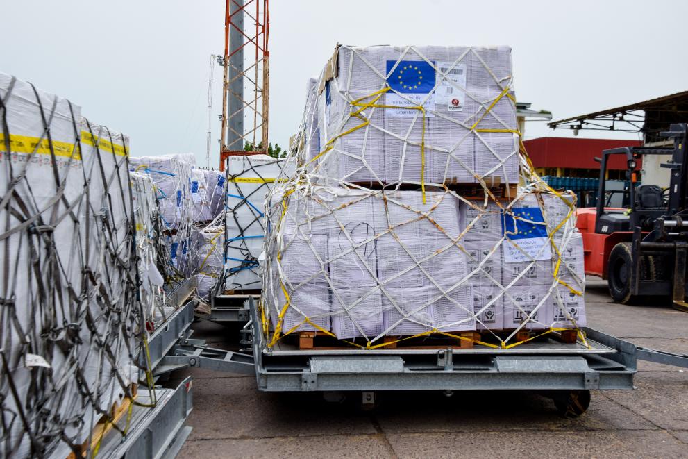 Arrival of EU humanitarian aid in Chad