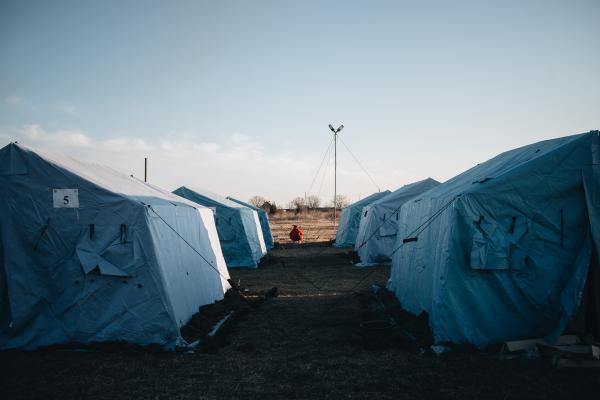 Ukrainian refugee camp in Moldova