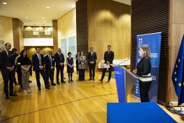 Participation of Věra Jourová, Vice-President of the European Commission, in the ceremony of signature of Pledges with EU Political parties