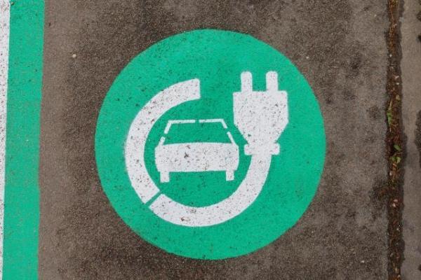 Symbol for electric vehicles charging